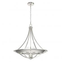 Hunter 19429 - Hunter Perch Point Brushed Nickel 4 Light Pendant Ceiling Light Fixture