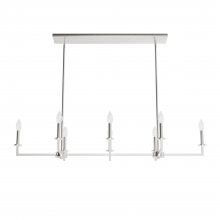 Hunter 19631 - Hunter Bearden Brushed Nickel 8 Light Chandelier Ceiling Light Fixture