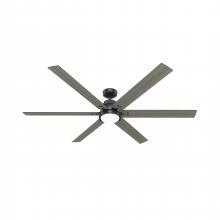 Hunter 51950 - Hunter 72 inch Gravity Wi-Fi ENERGY STAR® Matte Black Ceiling Fan with LED Light Kit